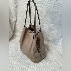 Coach Edie 31 Pebbled Leather Satchel – Neutral Taupe